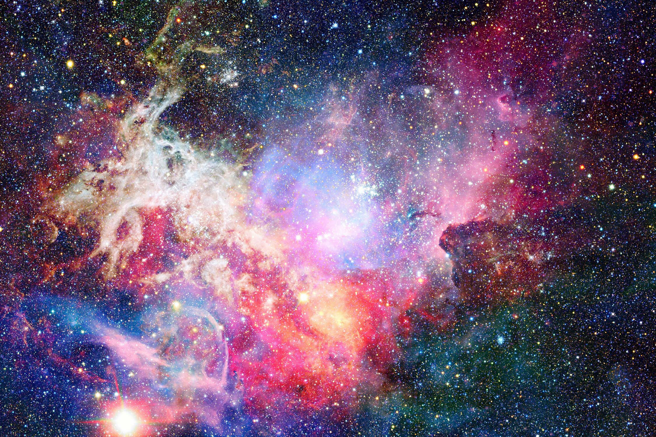 Ebern Designs Honora Removable Nebula Space Watercolor Galaxy