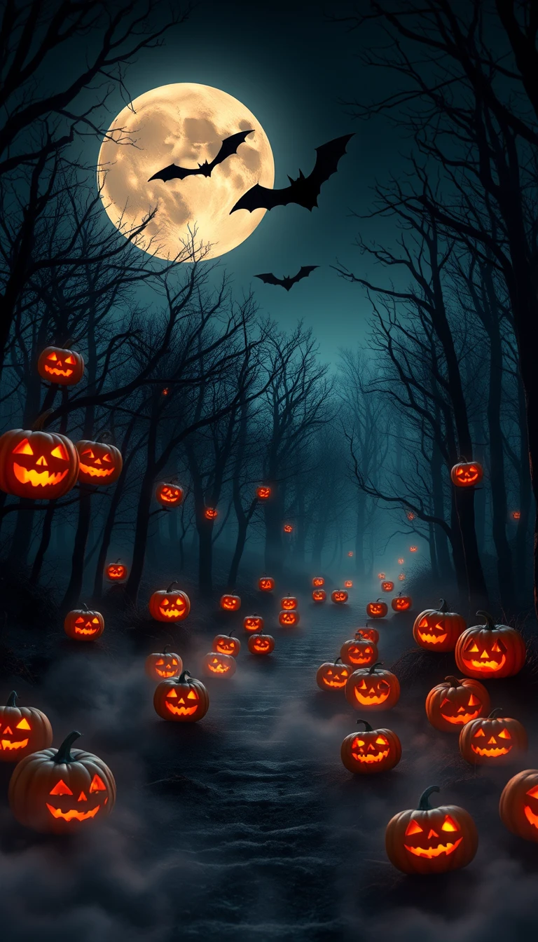 Halloween 4k Orange Wallpaper