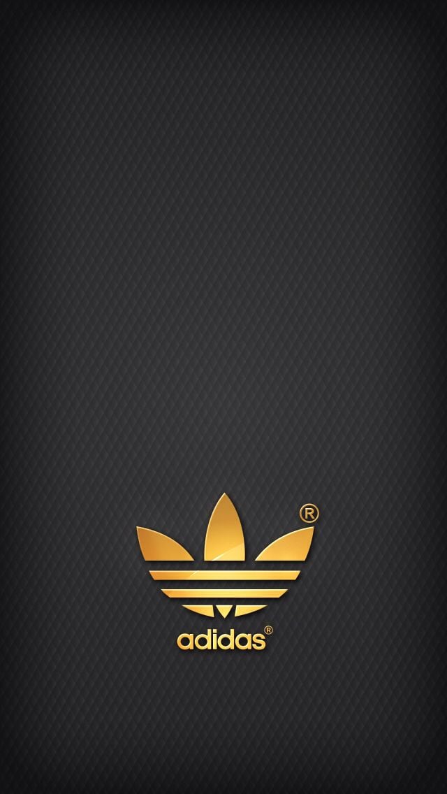 Adidas Wallpaper 12   Black And Gold Adidas Logo   640x1136 640x1136