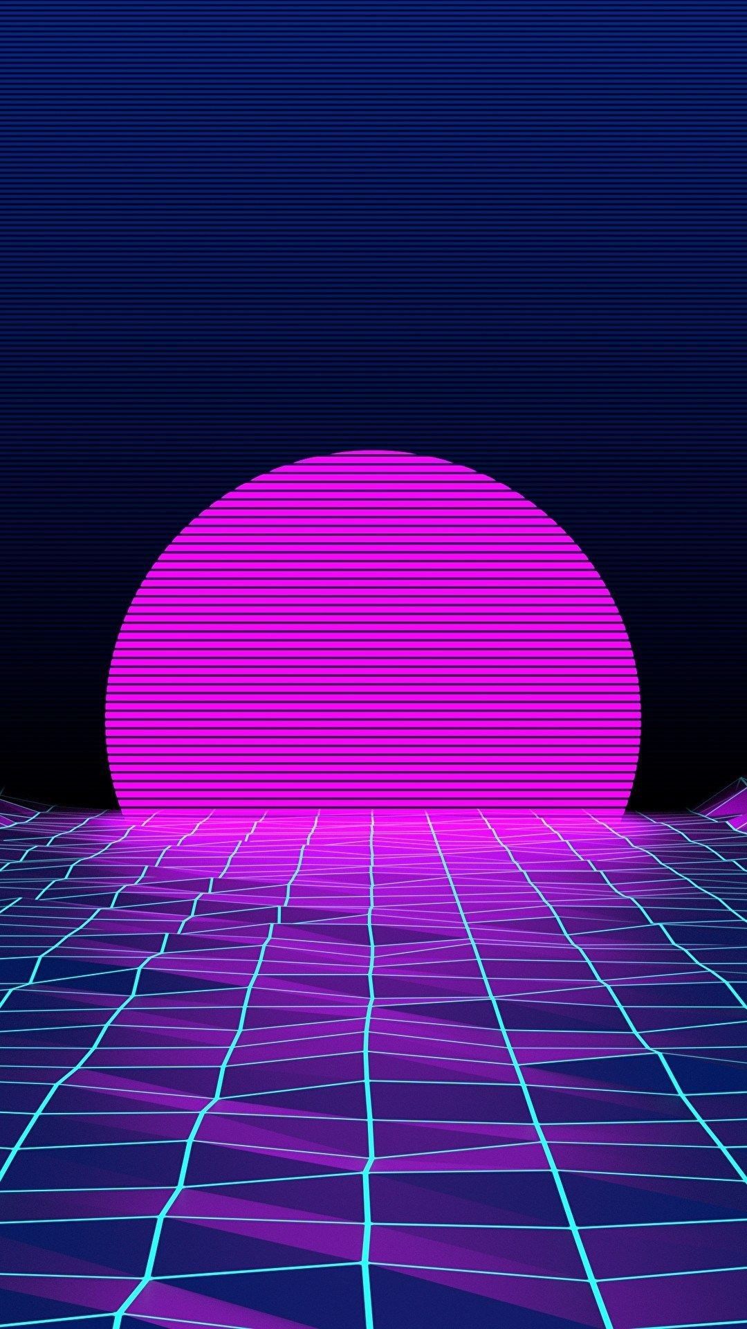 80s Neon iPhone Wallpaper Top Background