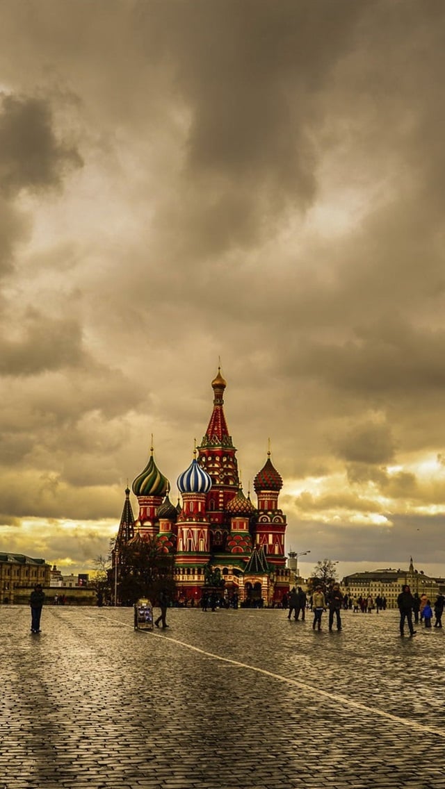 Moscow Red Square dusk cloudy sky 640x1136 iPhone 55S5CSE 640x1136