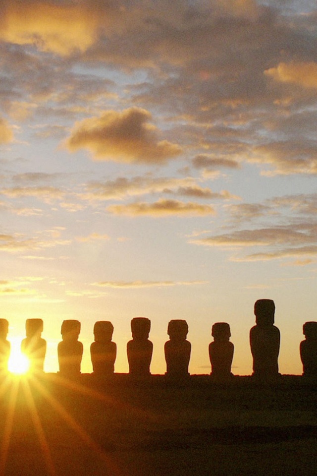 Easter Island Dawn iPhone Wallpaper