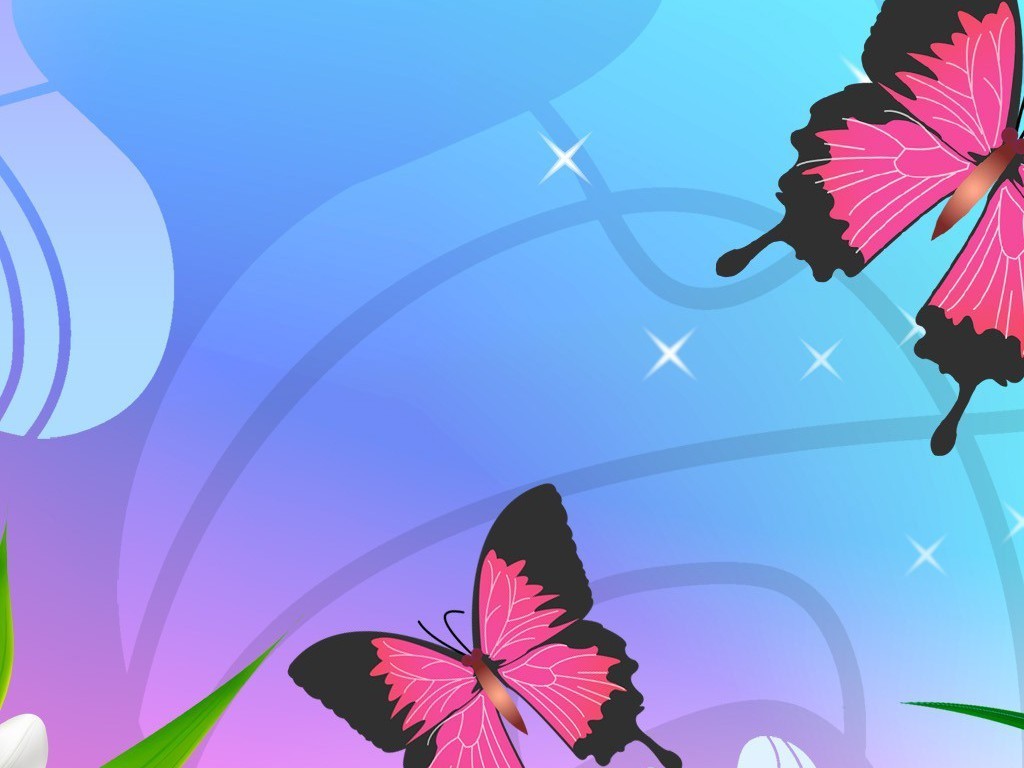 Wallpaper Design Pink Butterfly Wallpaper