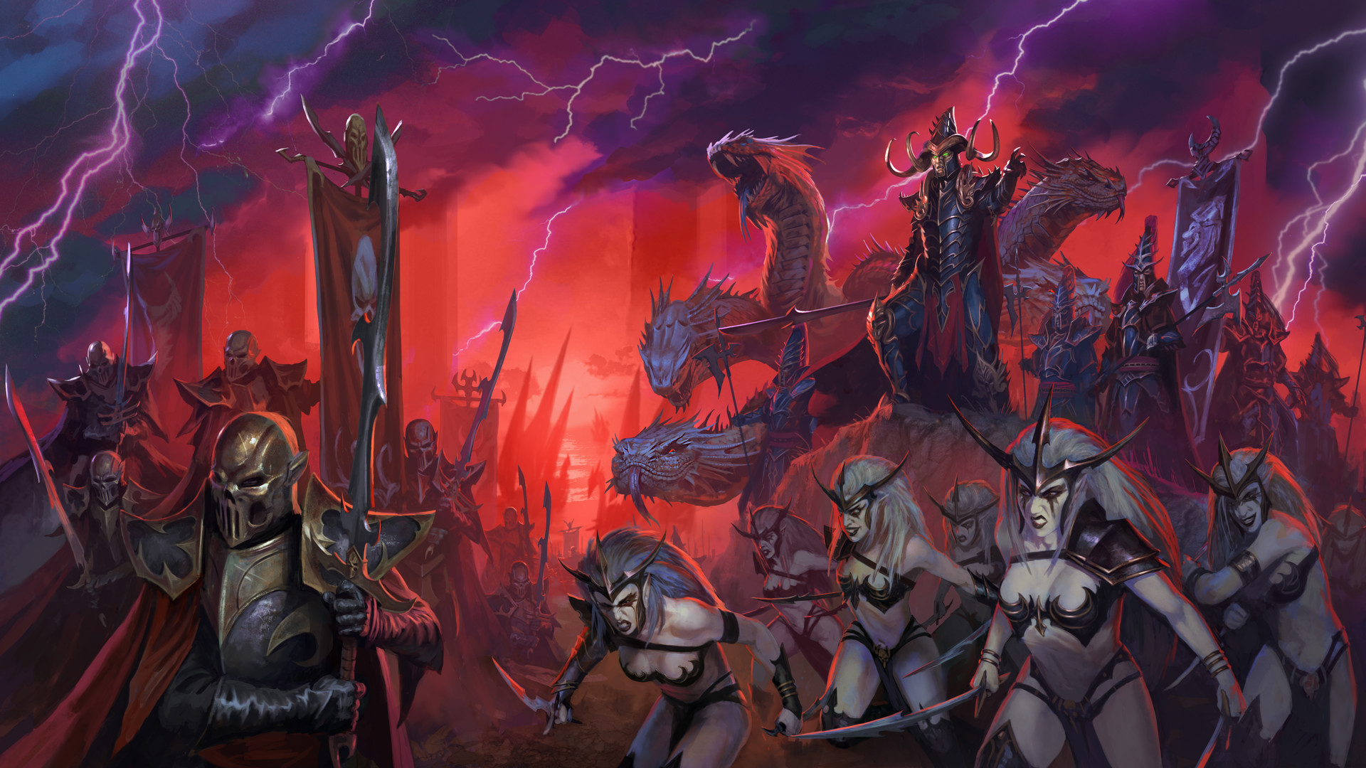 Total War Warhammer Dark Elves Wallpaper Teahub Io