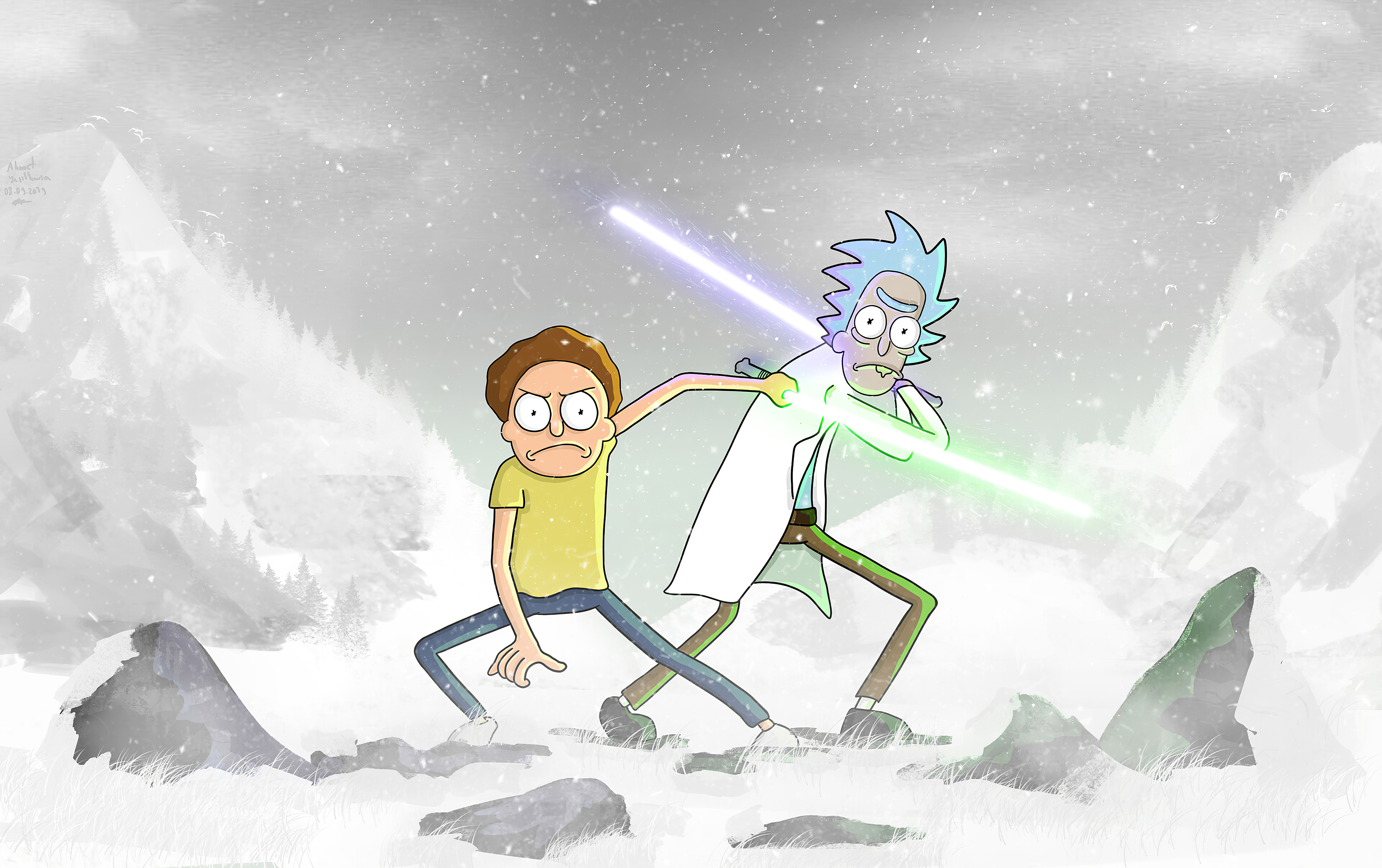 Rick And Morty Star Wars 4k Wallpaper HD Tv Shows