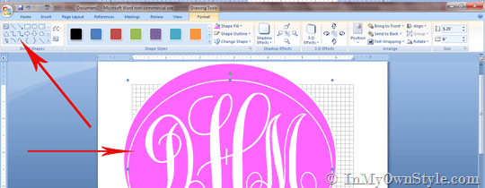 How To Create A Monogram Using Microsoft Word In My Own Style