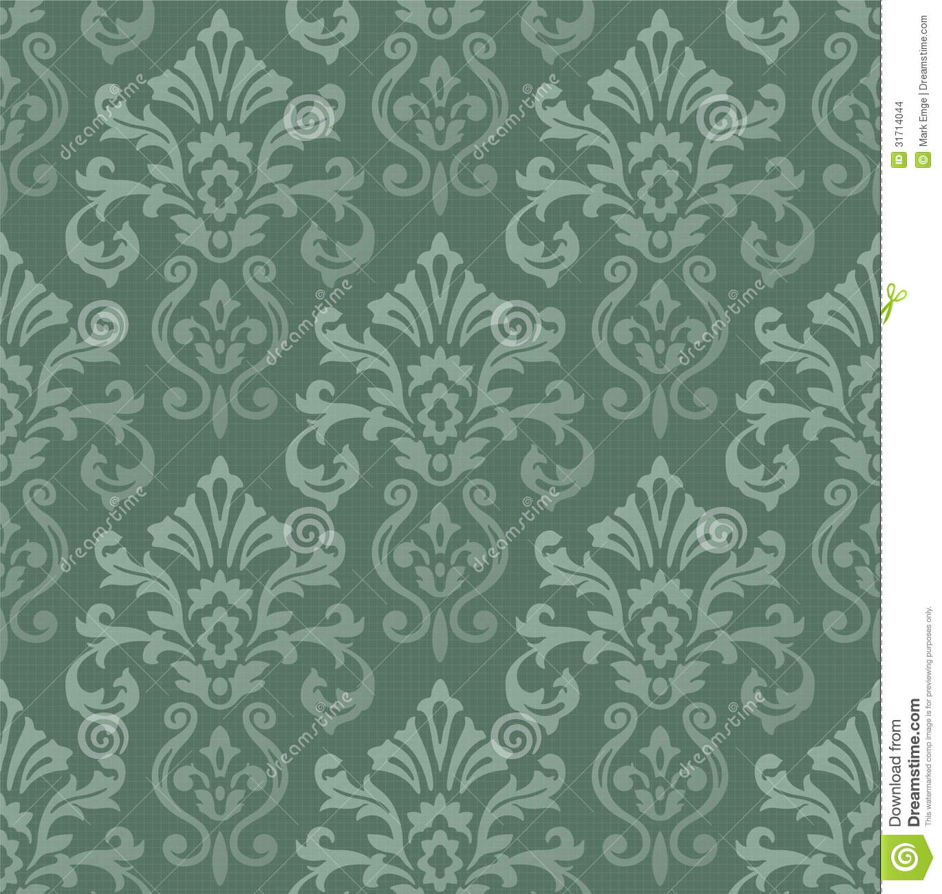 Green Victorian Background Wallpaper Tiled