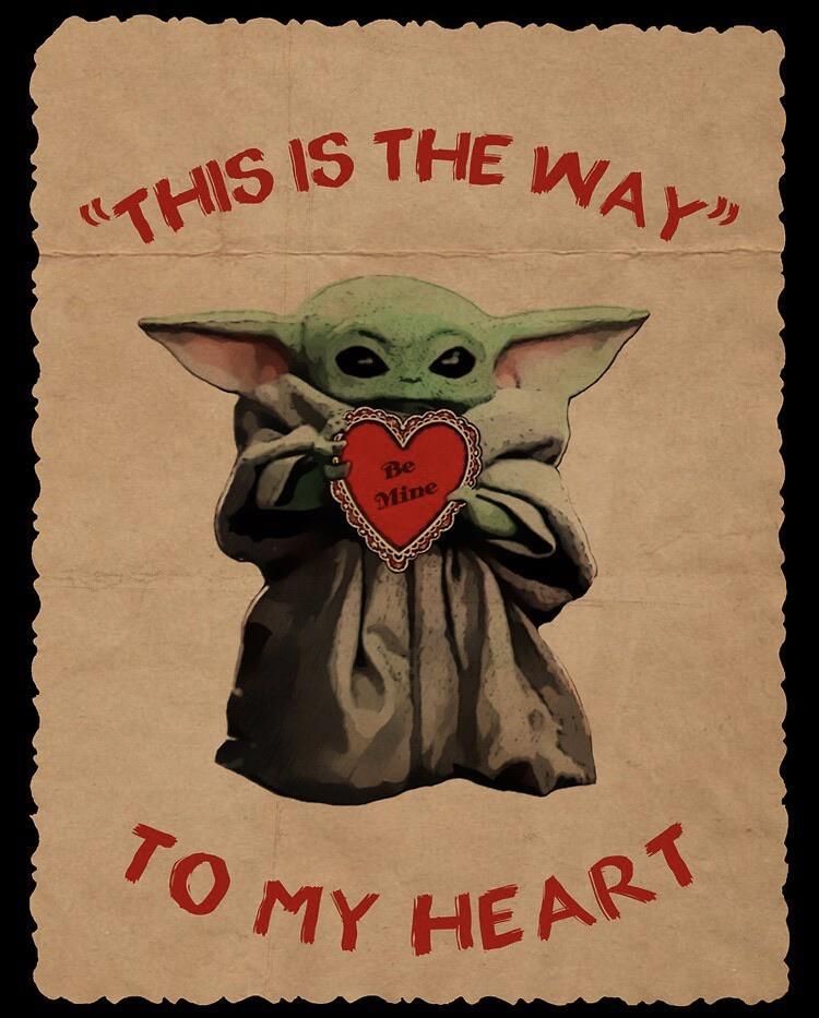 I made a Baby Yoda valentine card in 2020 Star wars nerd Yoda