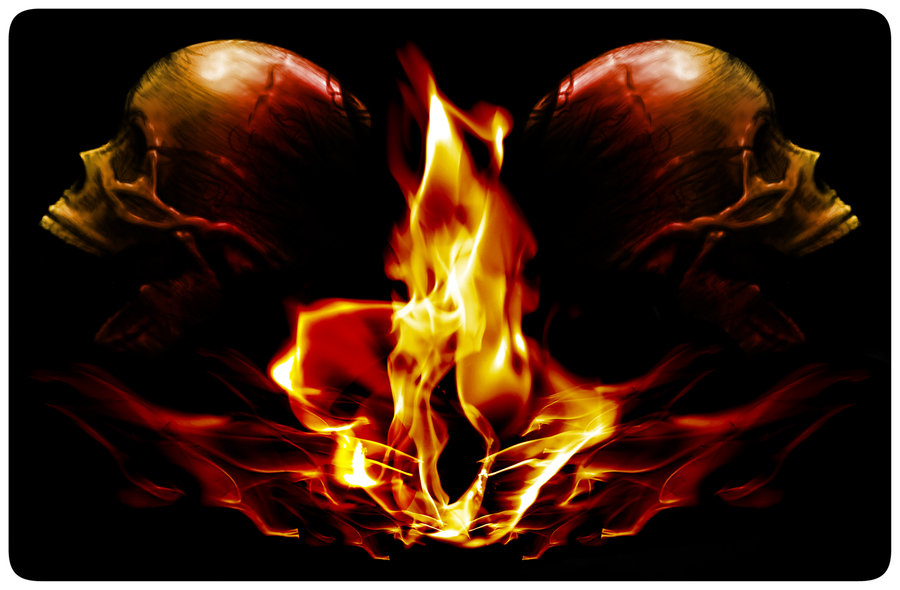 Cool Flaming Skull Wallpaper