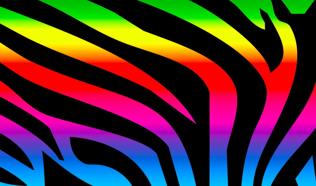 Rainbow Zebra Background Print Image