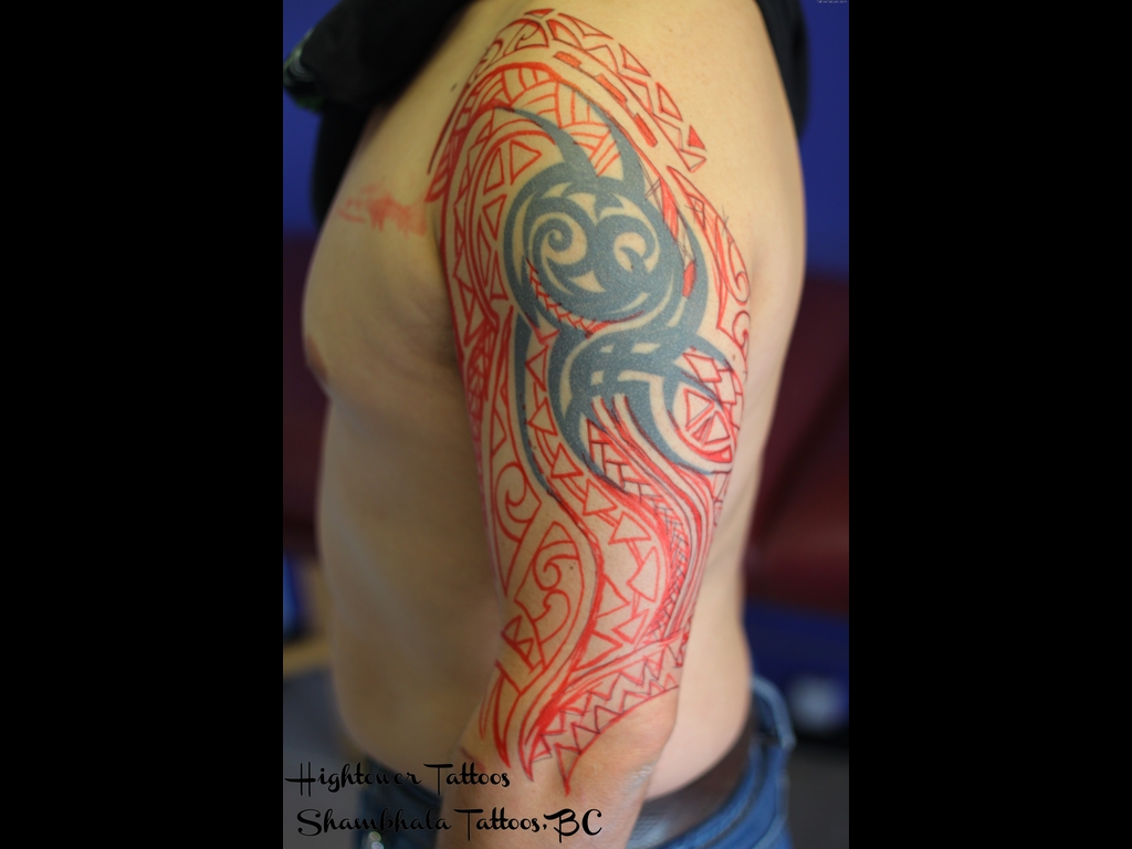 Polynesian Tribal Tattoo Hand Drawn Design Jpg