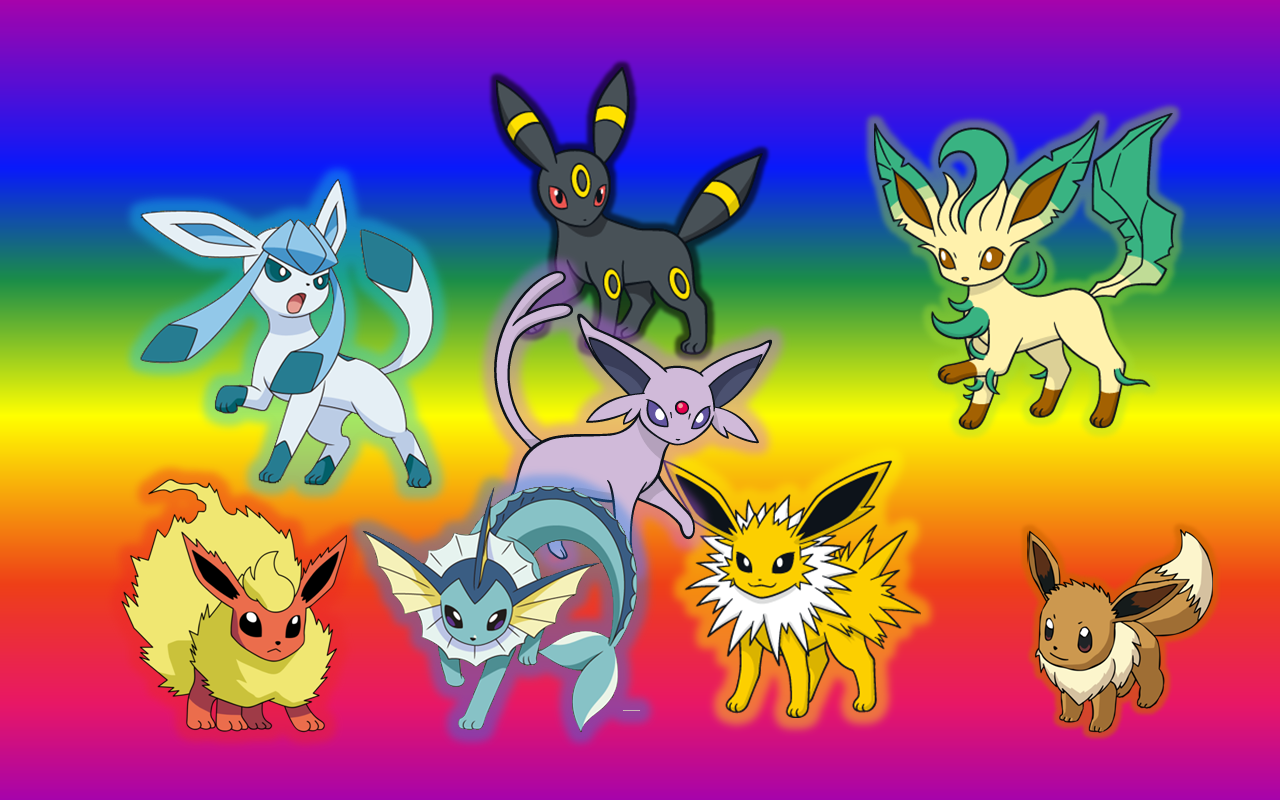 Eevee Pokemon Evolutions Wallpaper By Natutorchic
