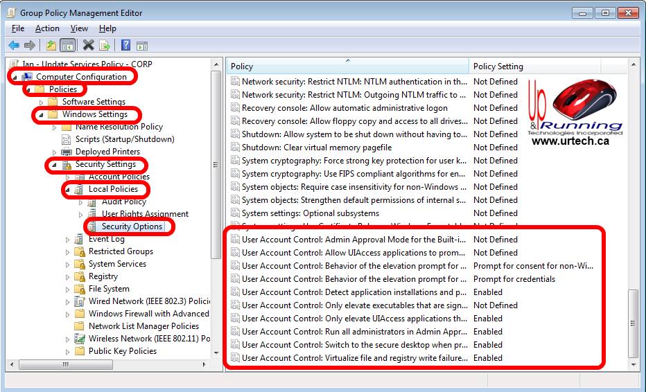To Set User Access Control Uac The Default Level Via Group Policy