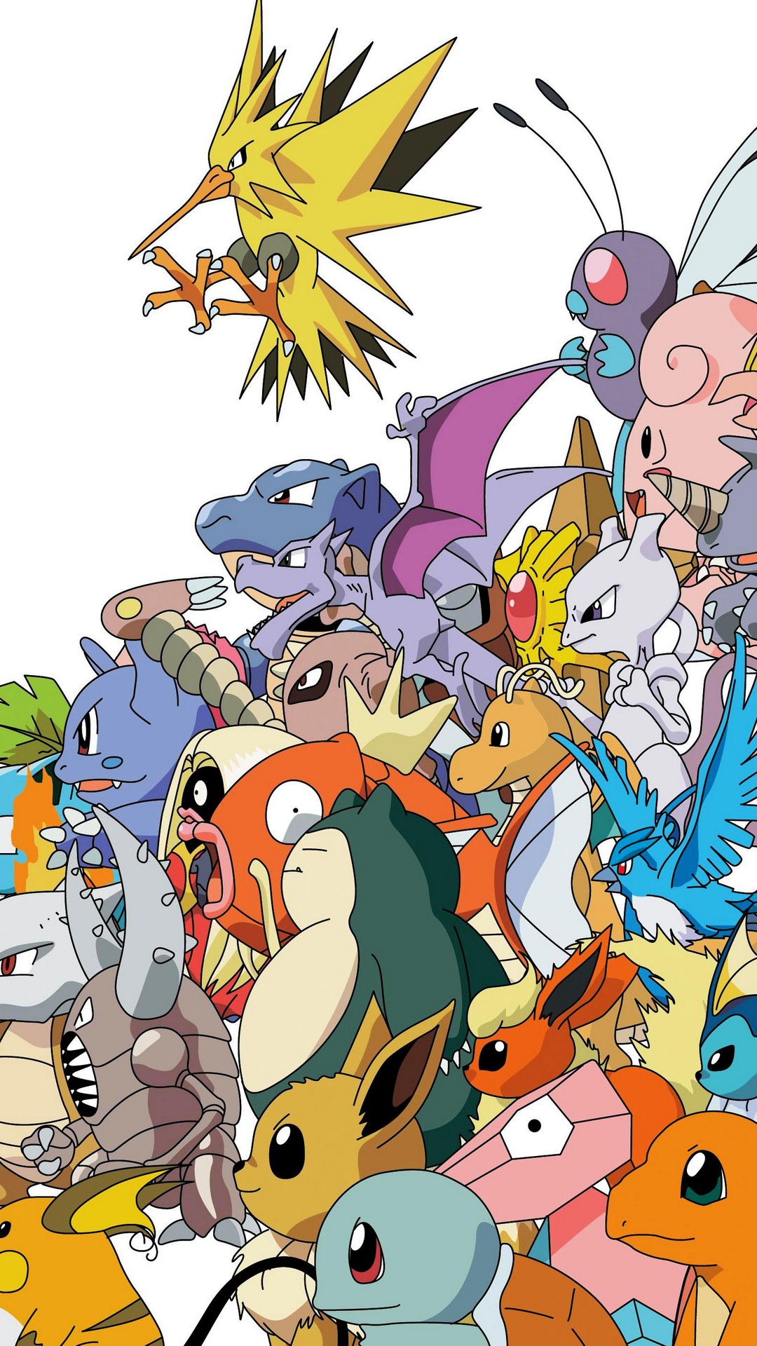 Group of Pokemon characters in various poses and expressions