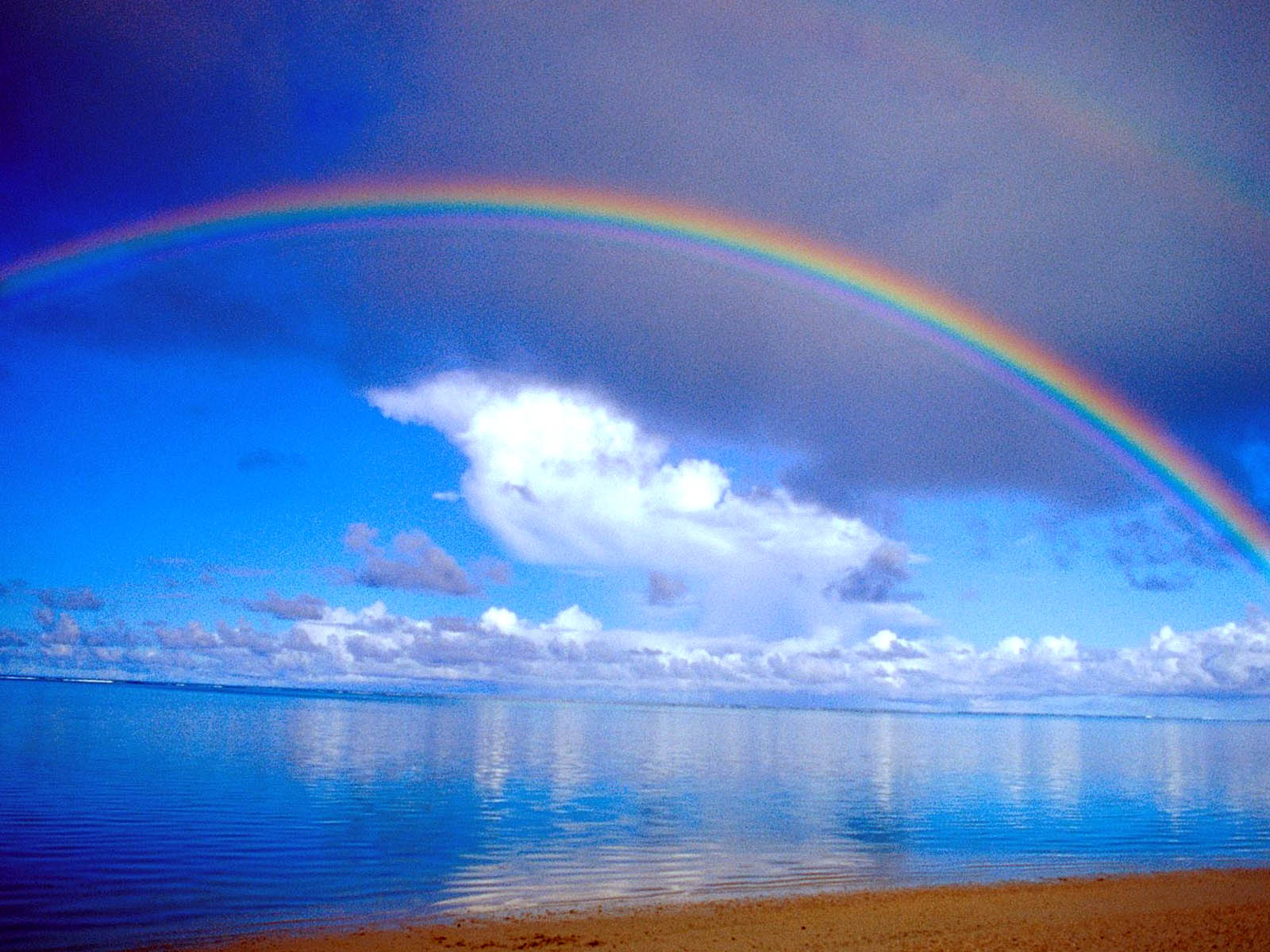 Rainbow Above Beach Wallpaper HD Desktop And Mobile