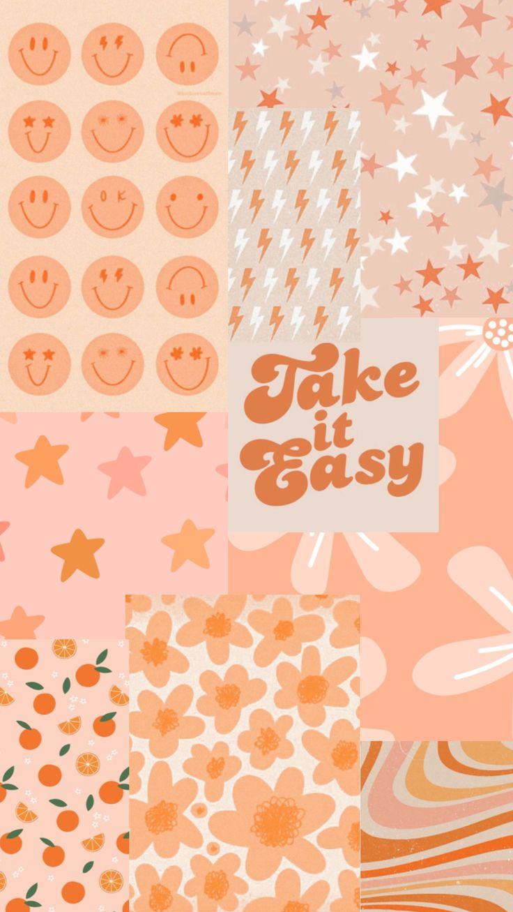 🔥 Free download orange collage orange wallpaper fyp preppy in Pink ...
