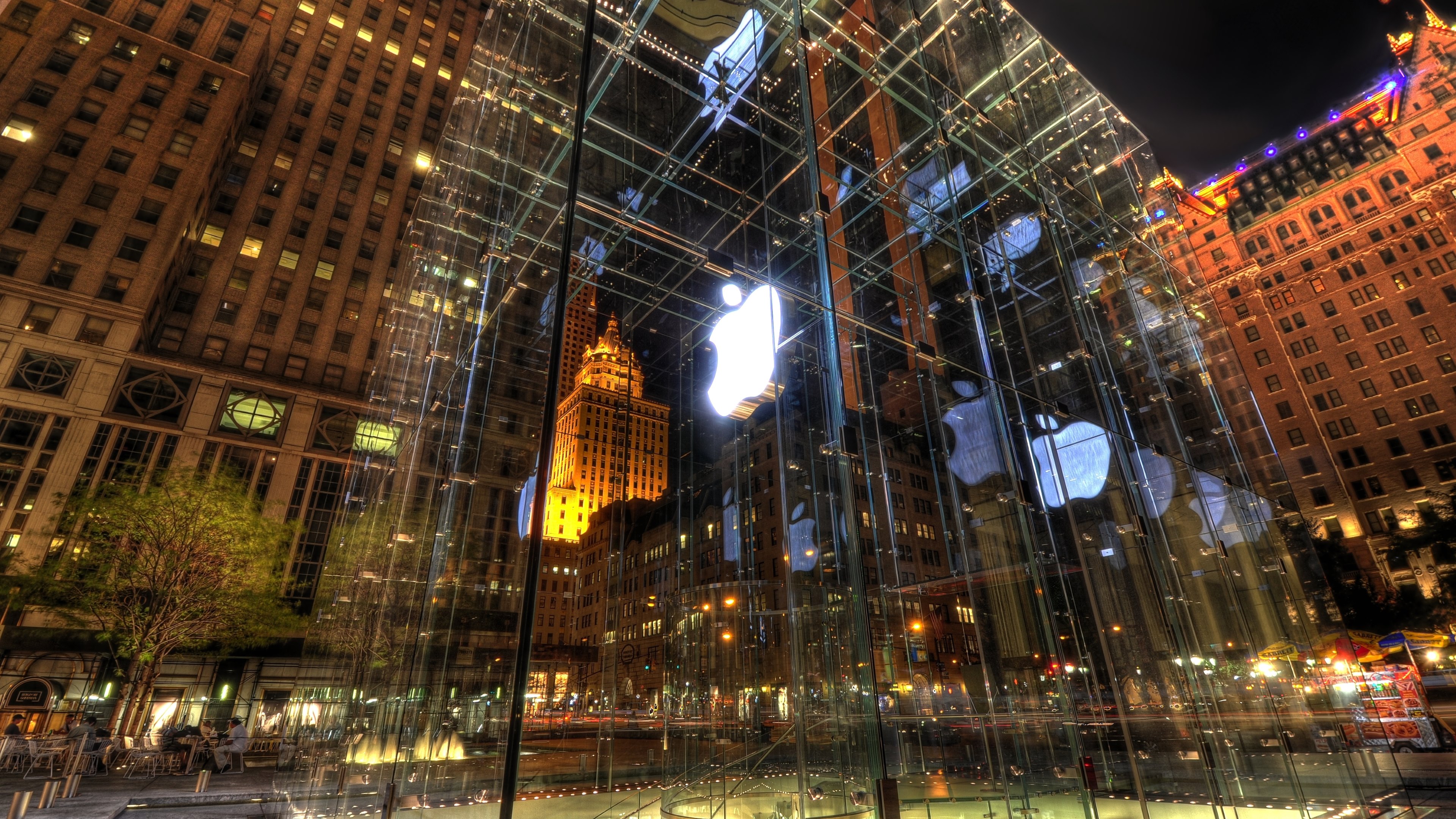 Apple Store On 5th Avenue New York HD Wallpaper 4k