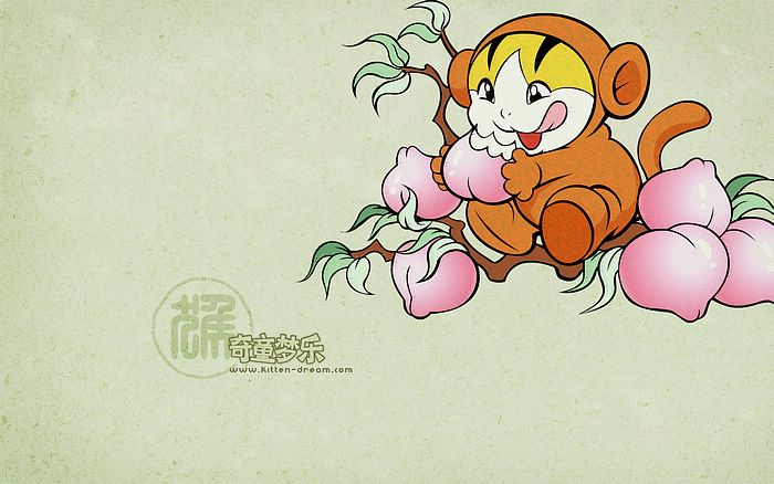 Monkey Cartoon Chinese Zodiac Animal Sign Wallpaper Cat
