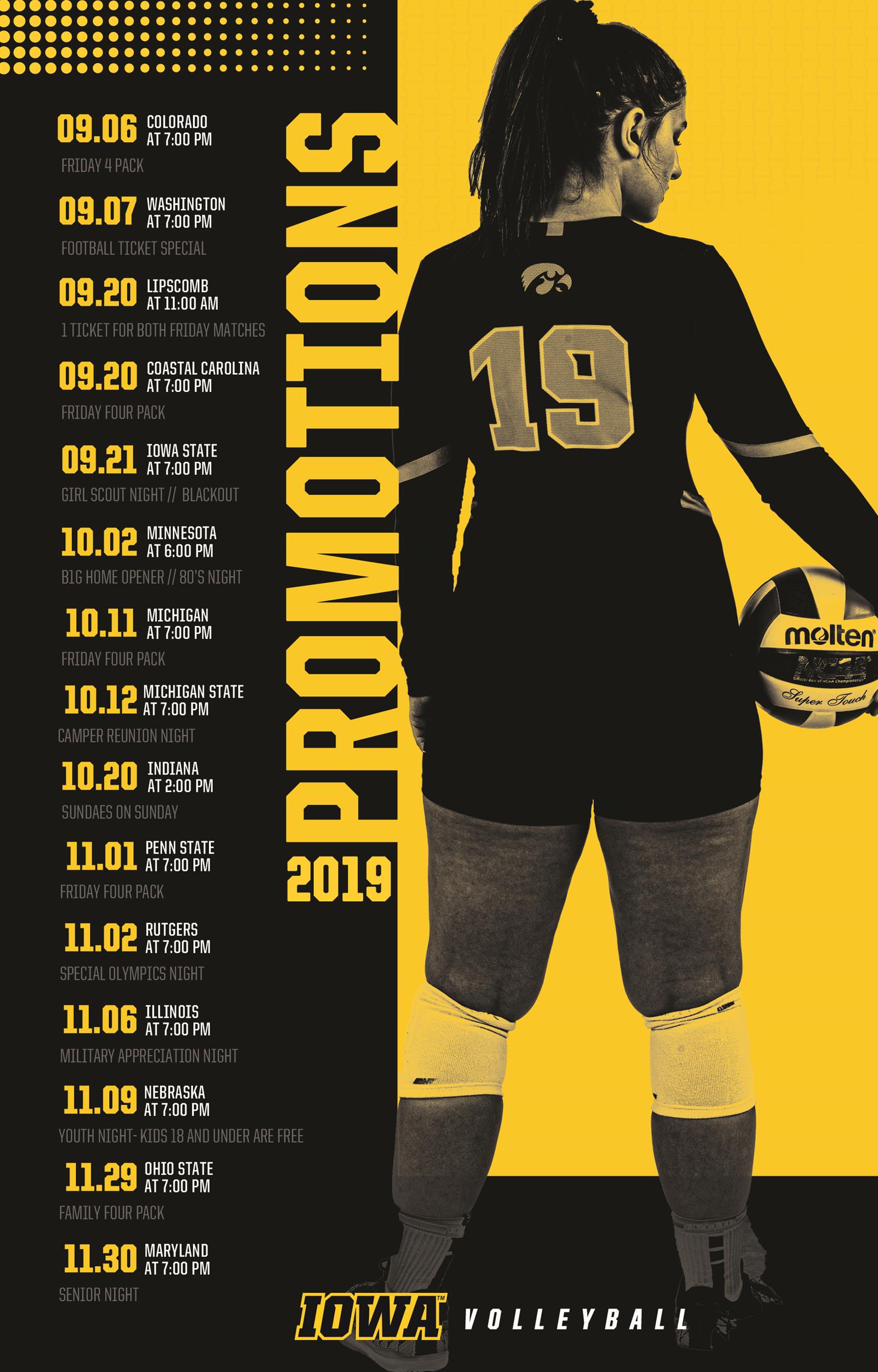 Volleyball Tickets Promotions University Of Iowa Athletics