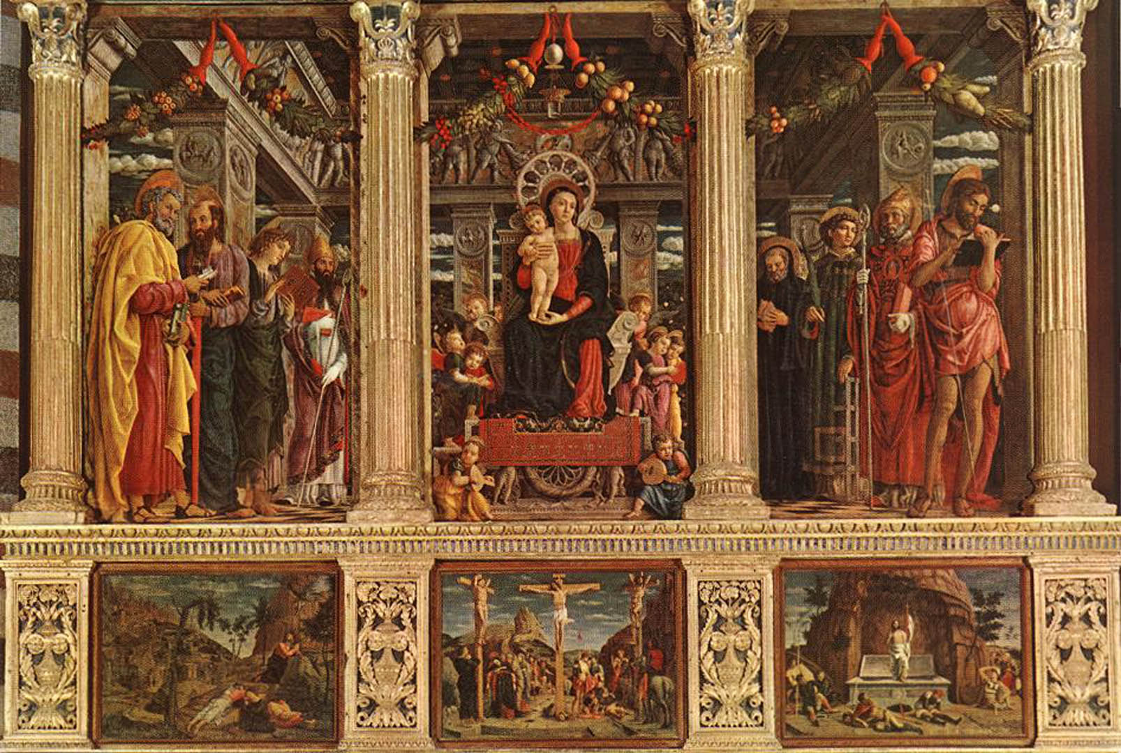 Altarpiece Italian Renaissance Andrea Mantegna Art Wallpaper Picture