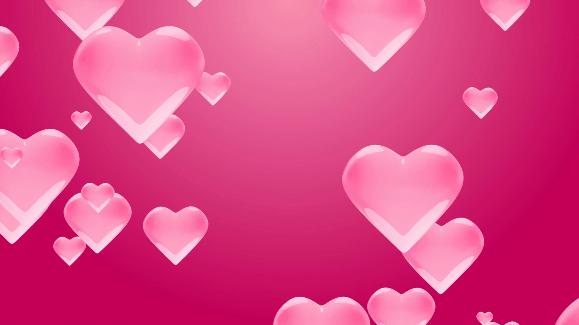 Pink Heart Background: A vibrant backdrop featuring floating, glossy pink hearts, perfect for Valentine's Day, romantic projects, or adding a touch of love to any design