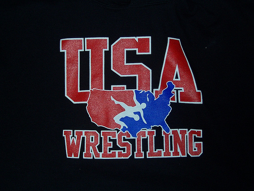 Usa Wrestling Logo On Sweatshirt Only Worn Times By