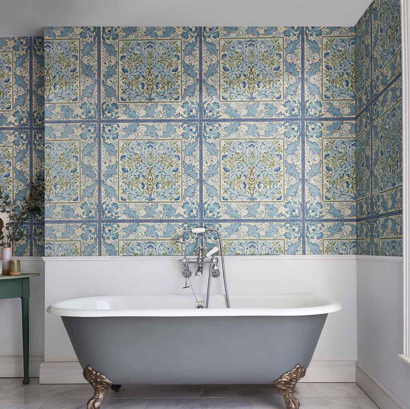 Bathtub Morris Blue Wallpaper Vcipcckje38htm17
