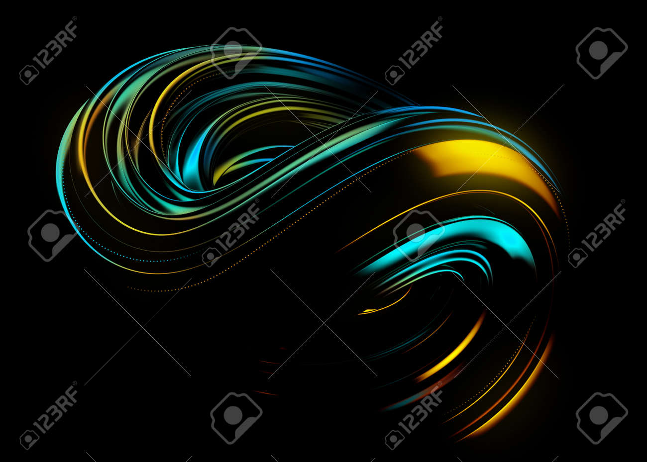 Abstract Trendy Wallpaper Futuristic 3d Object With Dynamic Waves