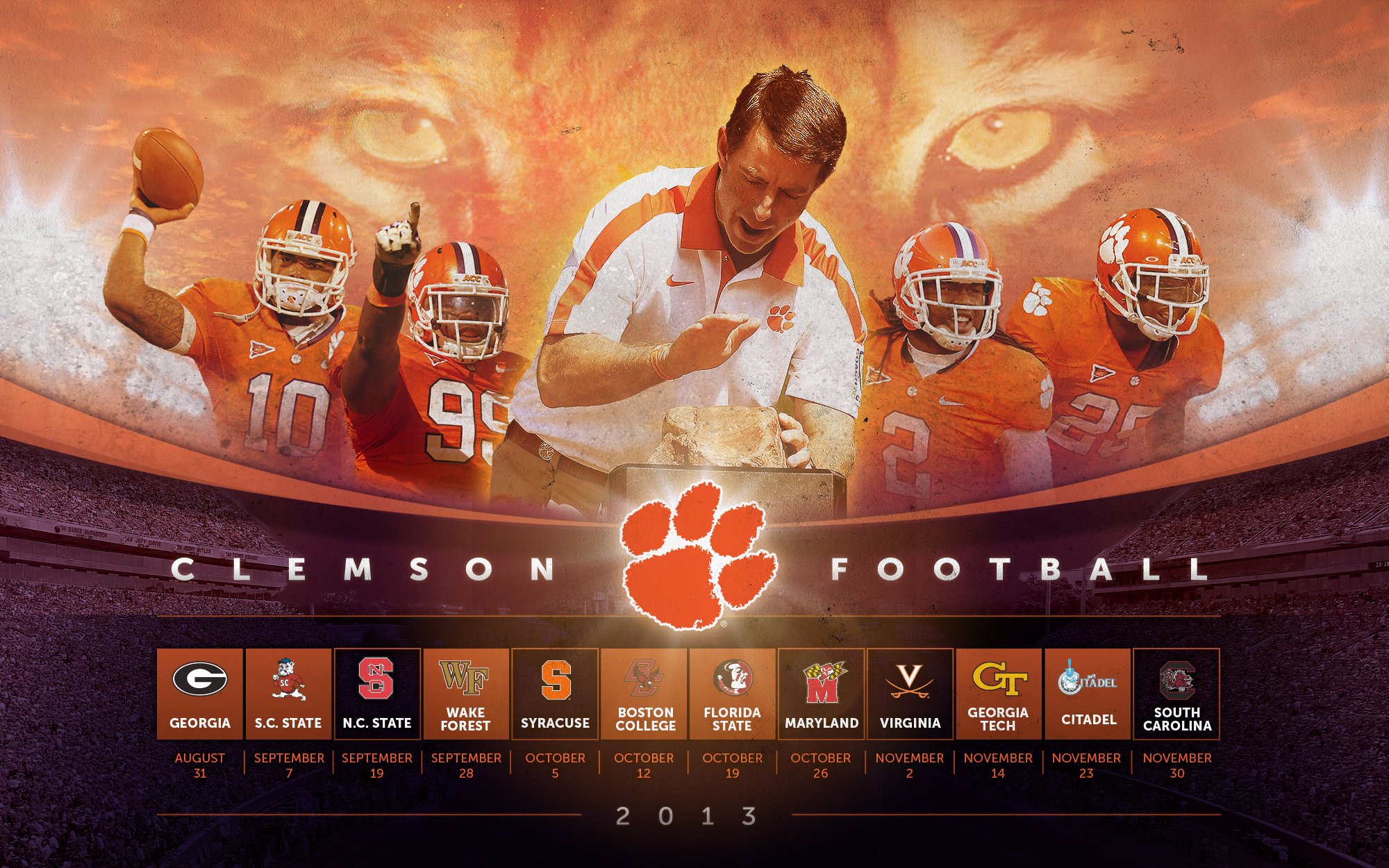 Image Clemson Tigers Football Pc Android iPhone And iPad Wallpaper