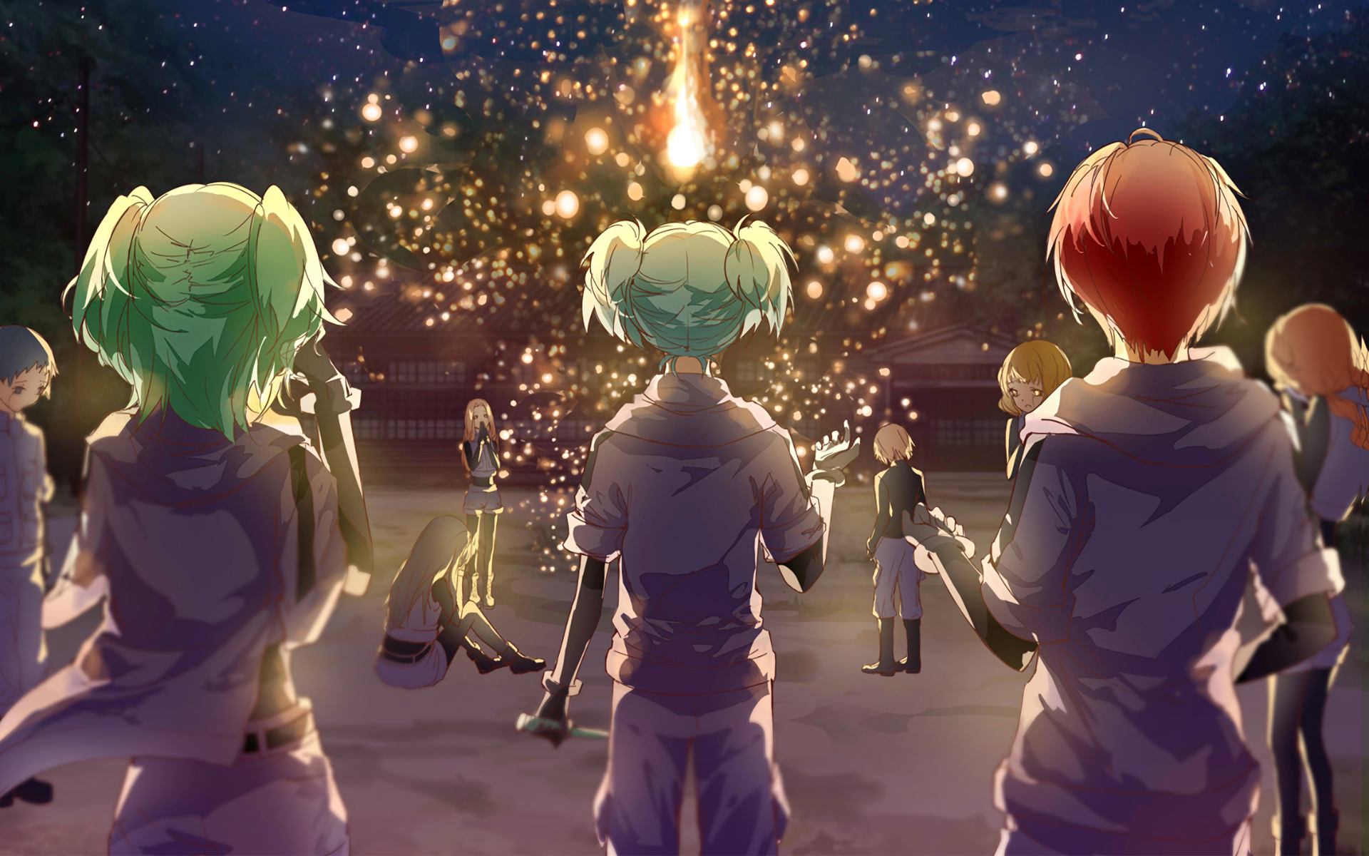 Assassination Classroom Characters Fireworks Wallpaper