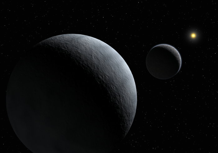 Artistic Impression Of Pluto And Its Moon Charon Click Image To