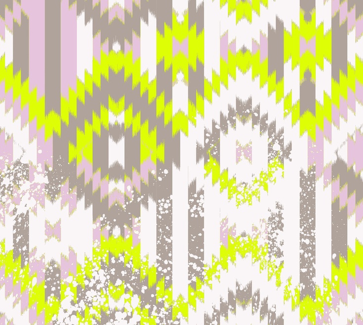 Pattern Grey White Neon Yellow Wallpaper