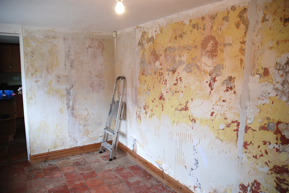 Do After Wallpaper Is Removed Fill In Any Cracks And Holes The Wall