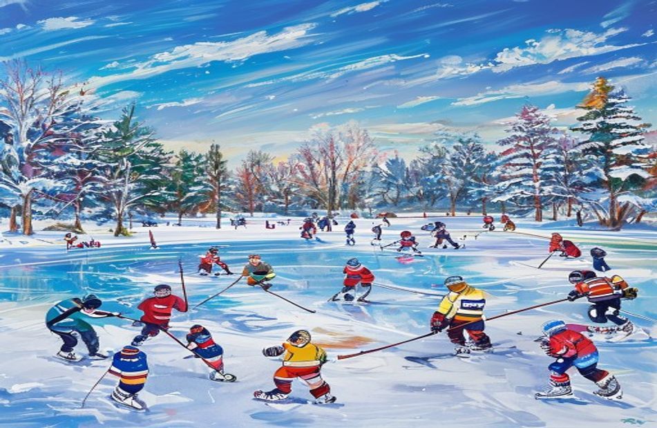 Pond Hockey Wallpaper