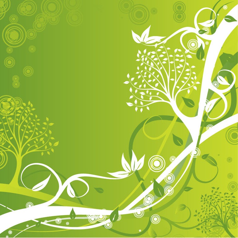 Green Floral Background Vector Illustration Graphics