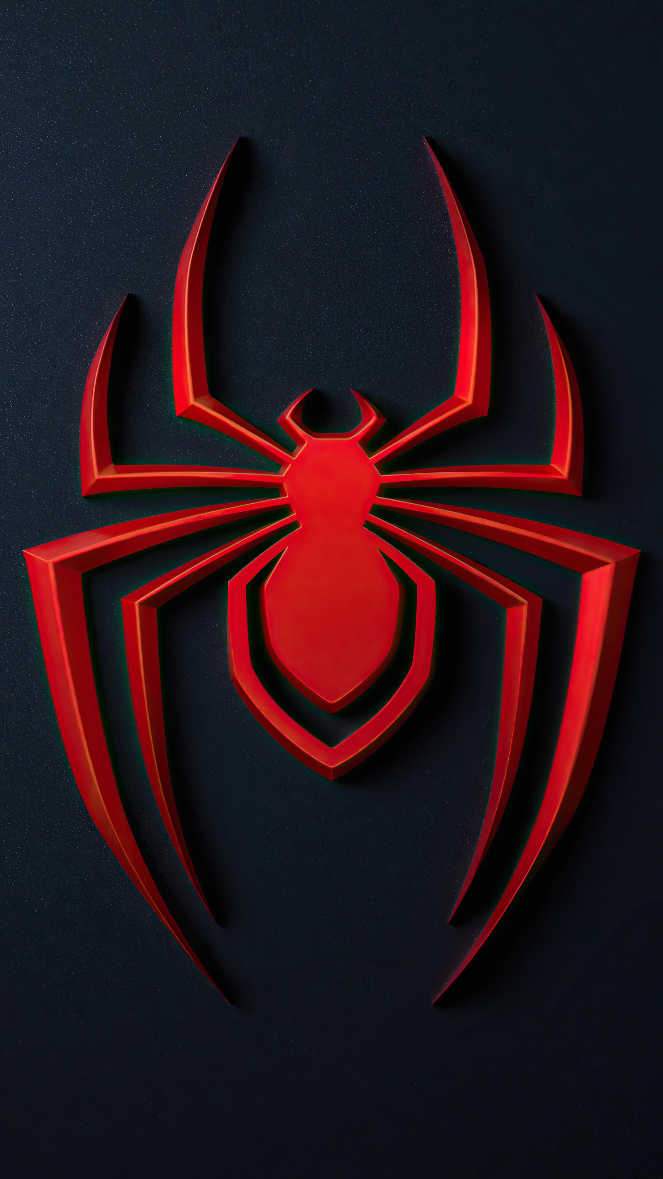Spider Man Miles Morales Logo PS5 4K Wallpaper