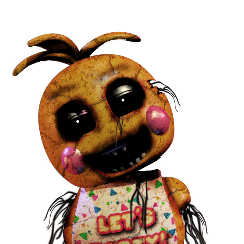 Download Modelwithered Chica - Fnaf 2 Withered Chica Jumpscare PNG