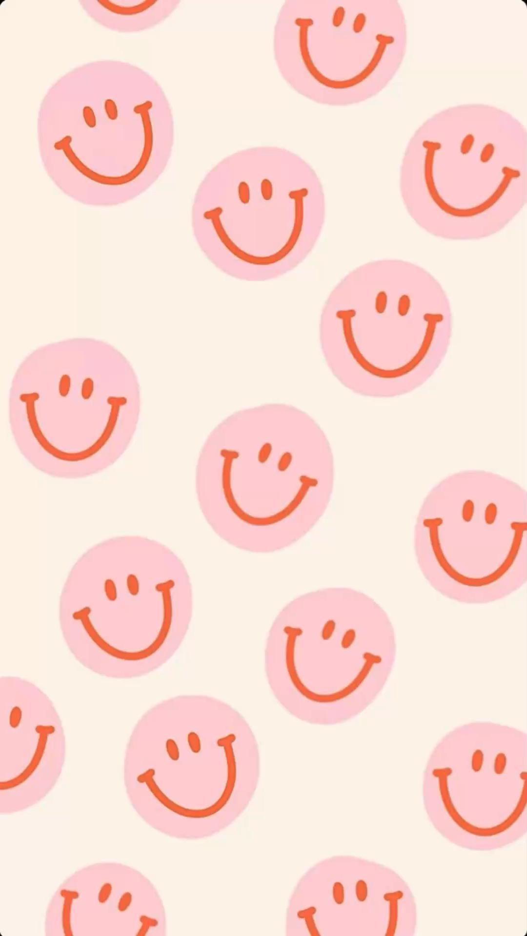 Cute Background Phone Wallpaper Smiley Faces Simple
