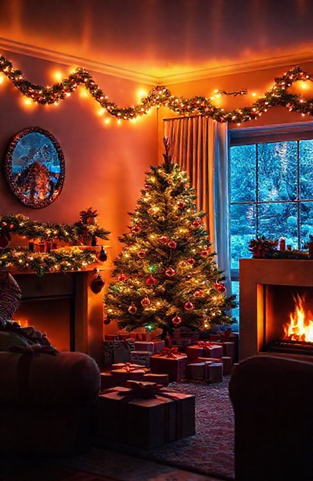 Blinking Christmas Lights Wallpaper