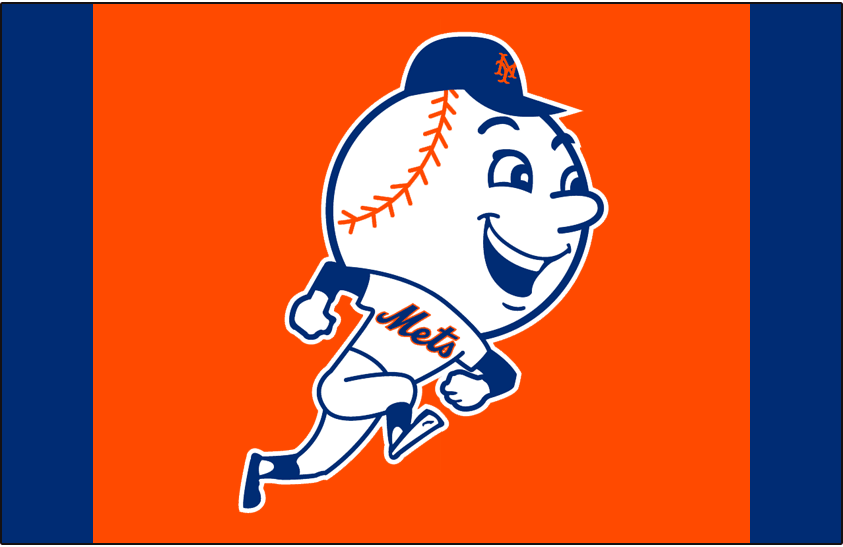 New York Mets Batting Practice Logo 2015   Mr Met mascot running on