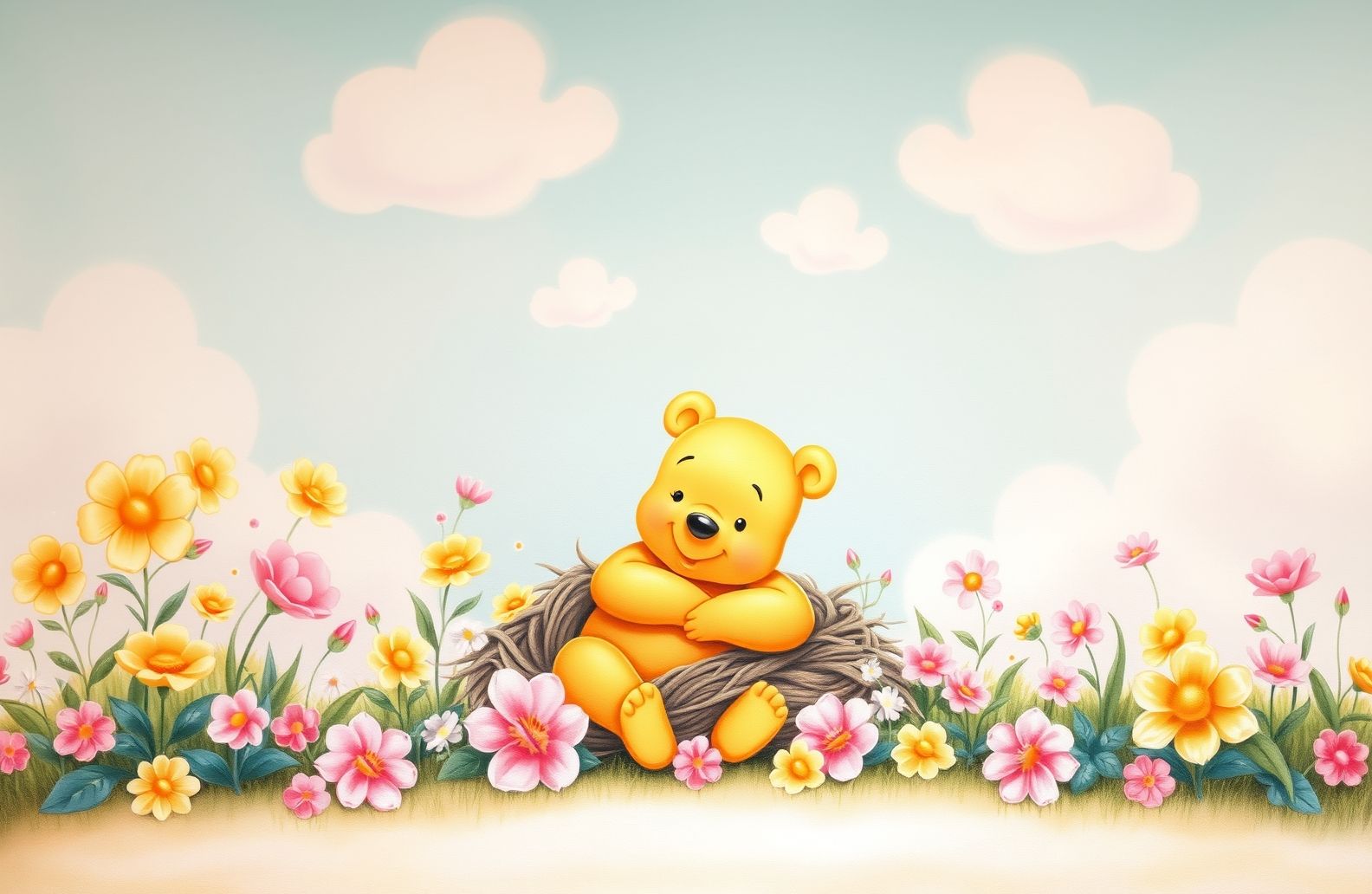 Baby Winnie The Pooh Wallpaper