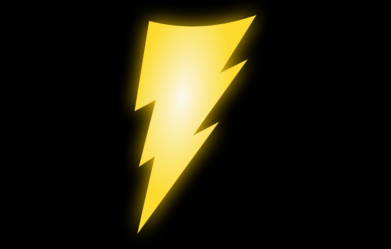 Wallpaper Background Black Lightning Logo Yellow