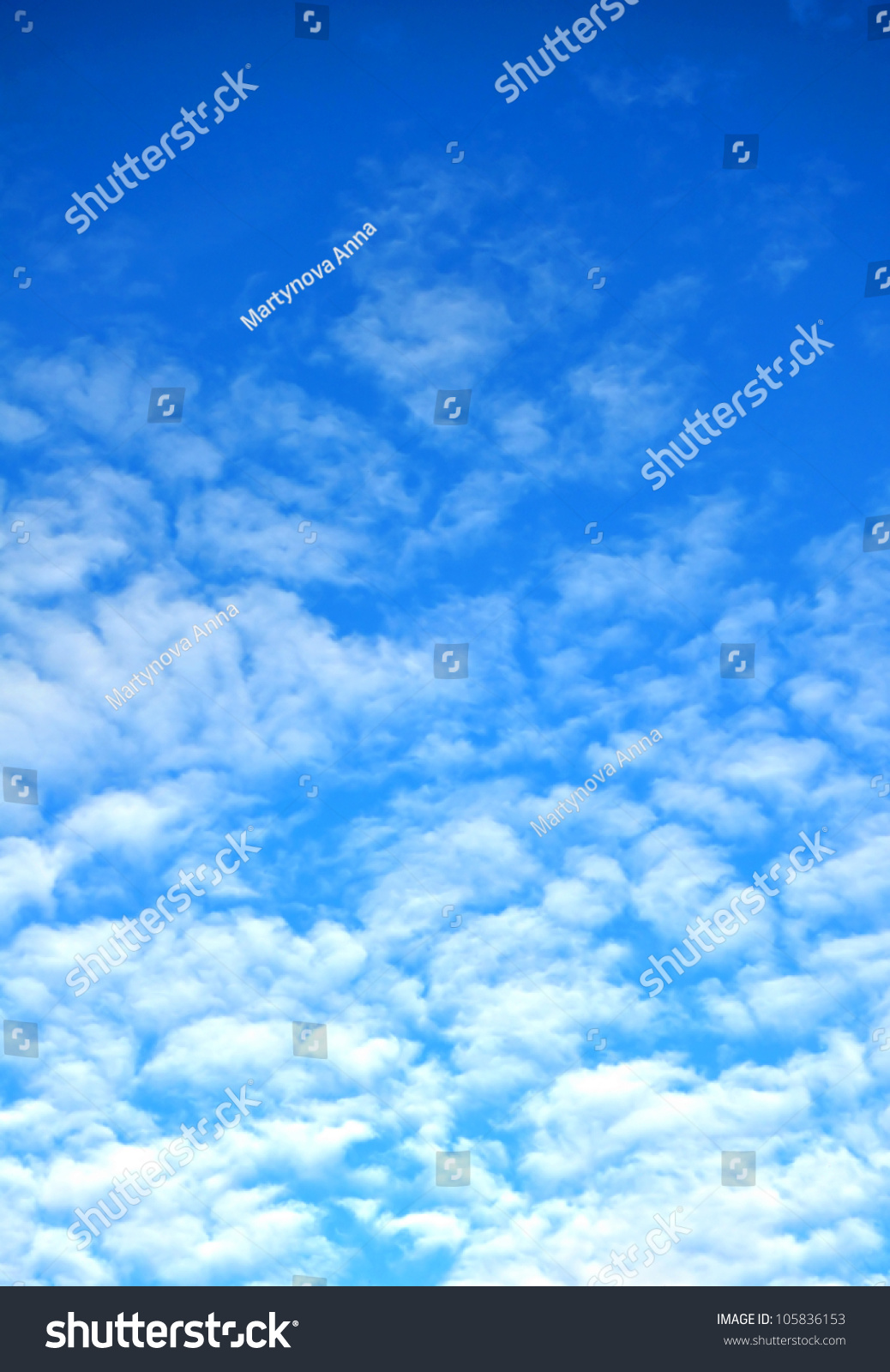 Vertical Background Clouds Blue Sky Stock Photo Edit Now 105836153