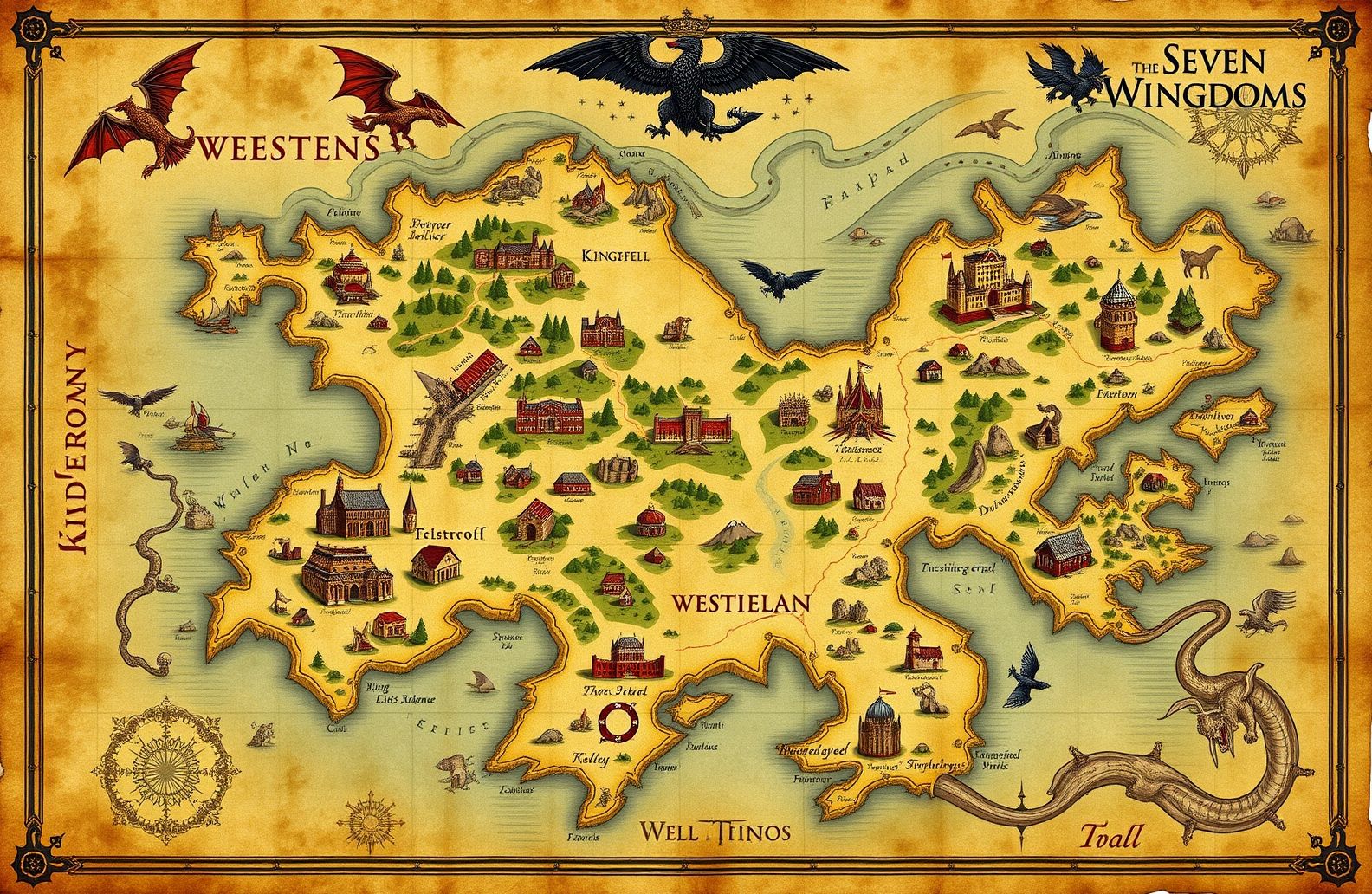 Westeros Map Wallpaper