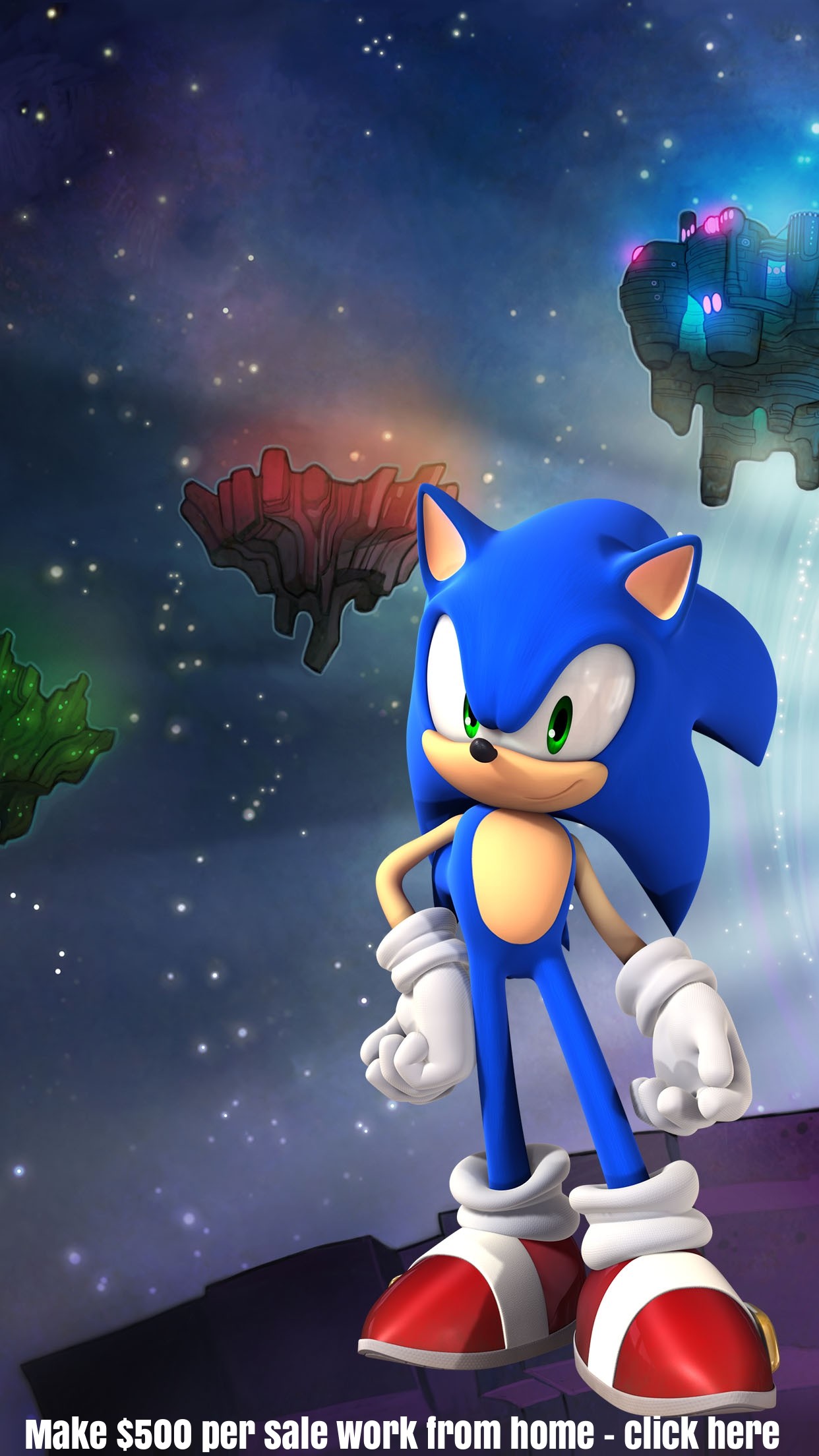 Sonic the Hedgehog in a Space Setting