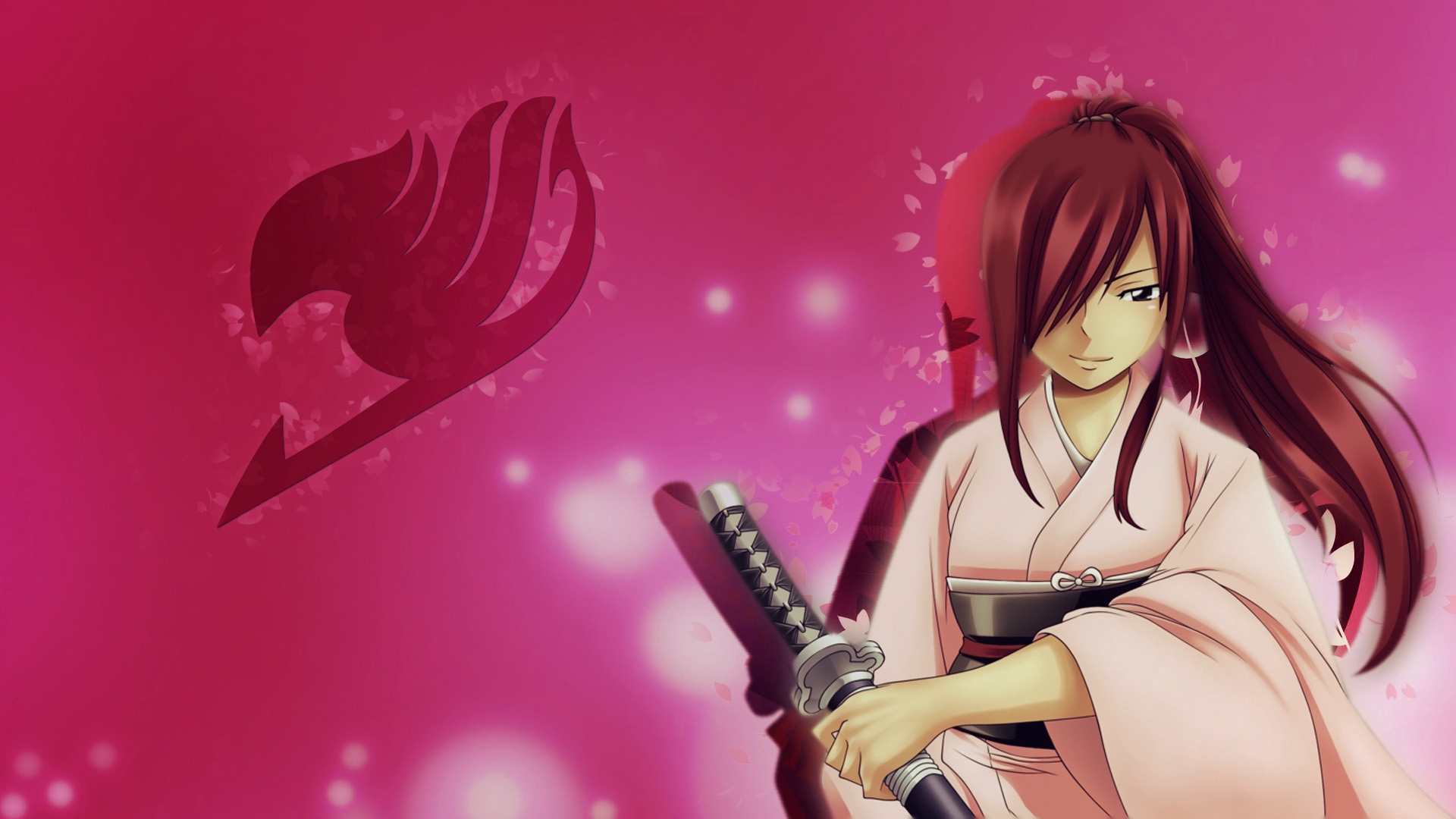 Wallpaper Erza Scarlet Fairy Tail Mage Sword