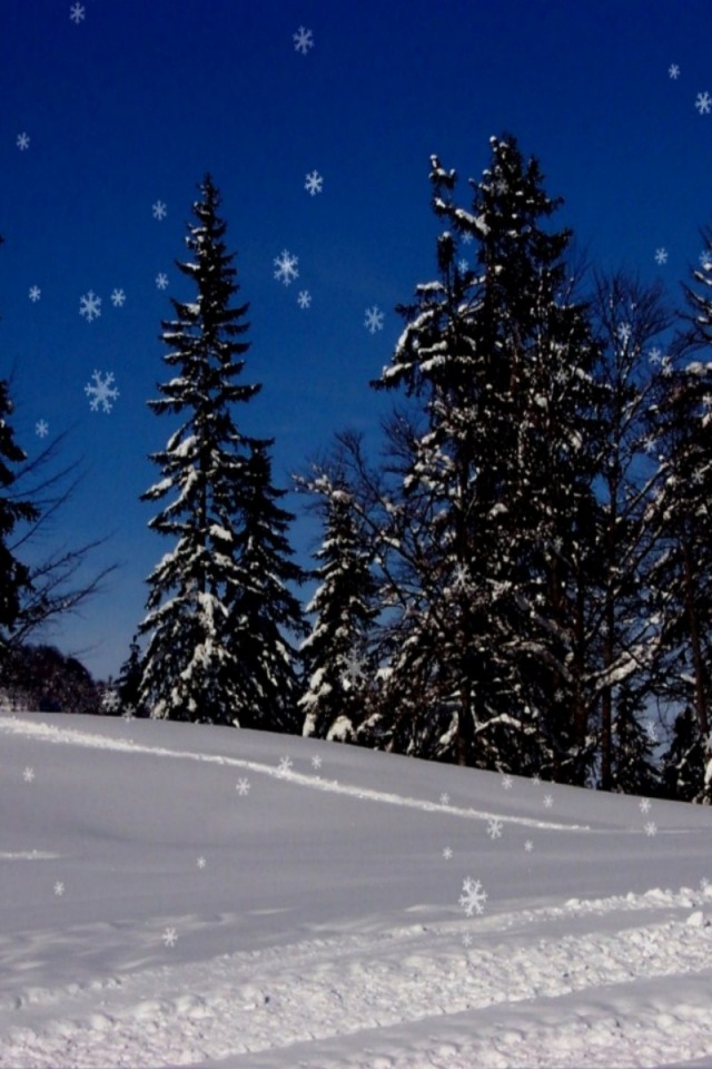Christmas Wallpaper Snow Falling