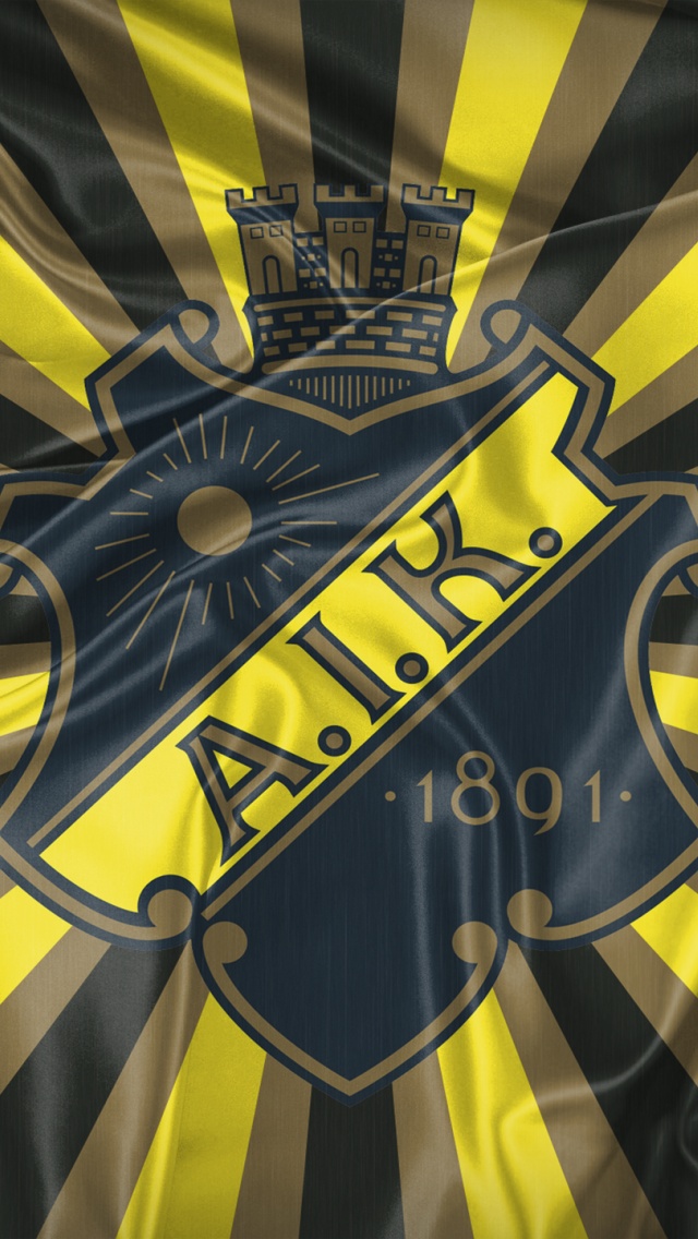 640x1136 Retro flagga AIK hockey Iphone 5 wallpaper 640x1136