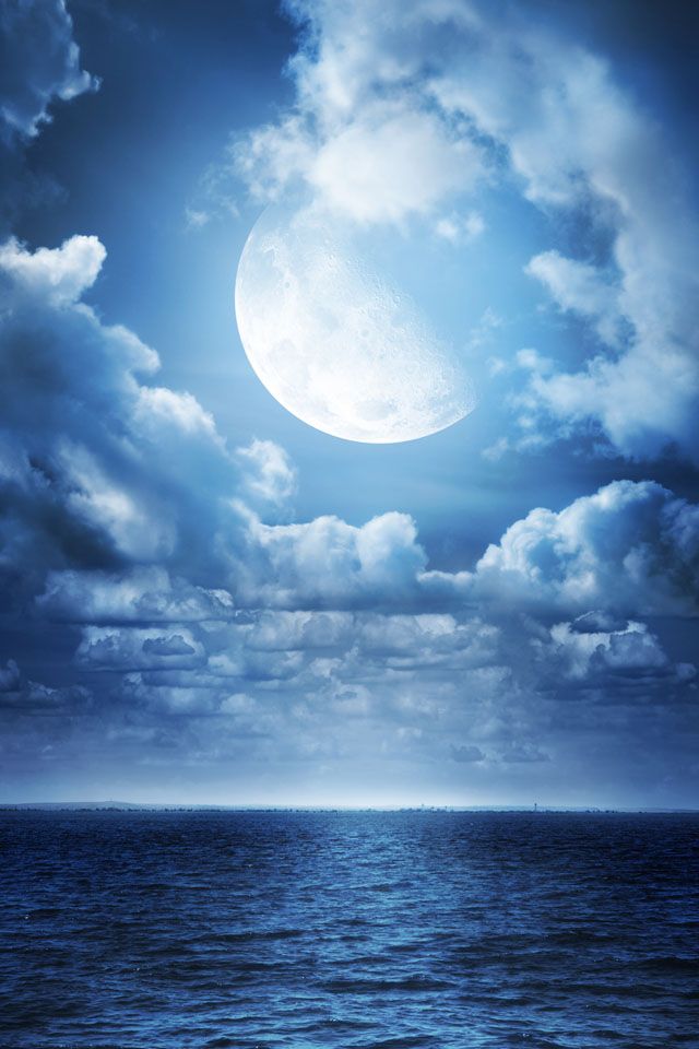 Full Moon Abstract Wallpaper For iPhone