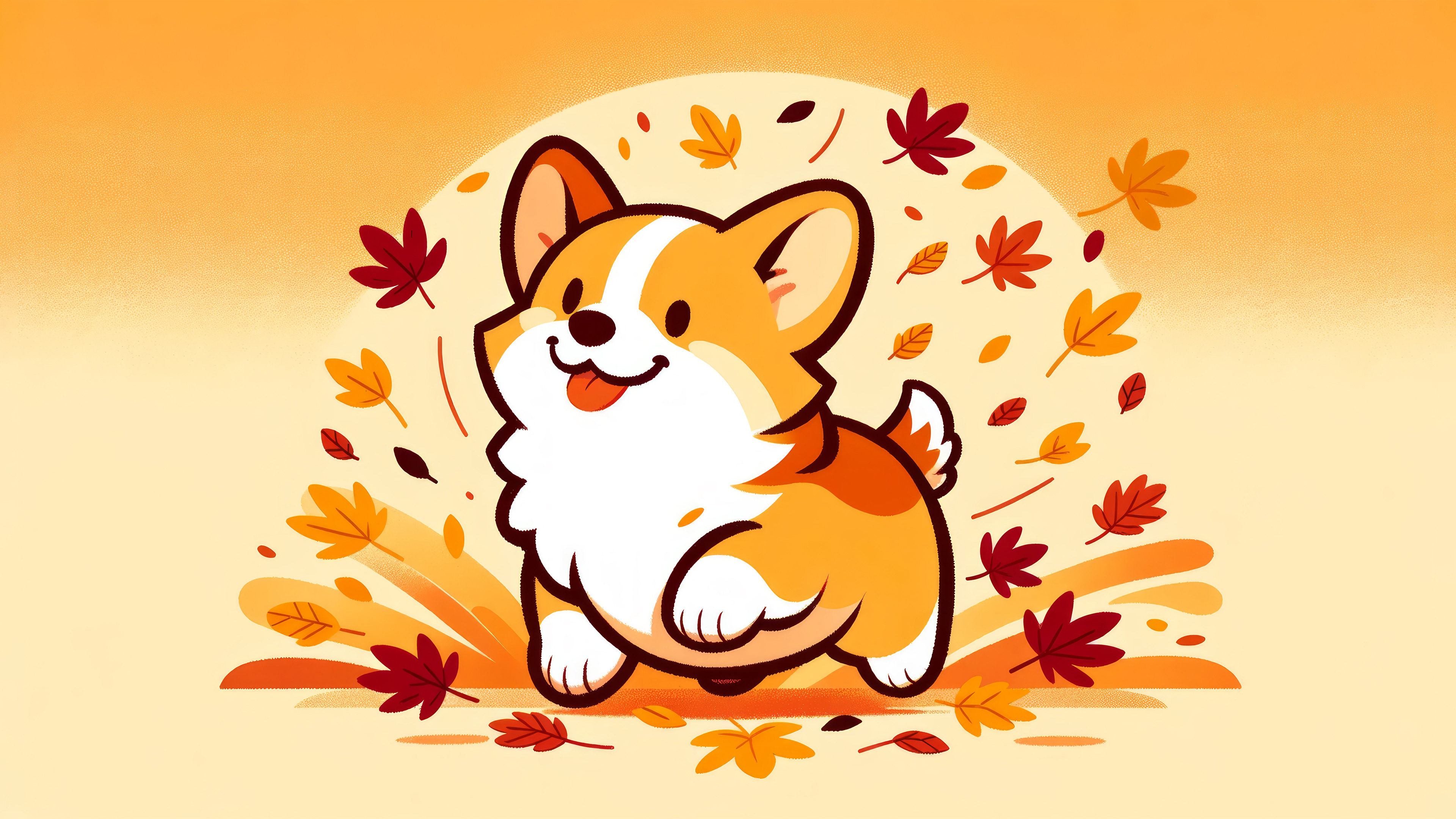 Corgi Cute Dog Autumn Wallpaper 4k HD Pc 5441n